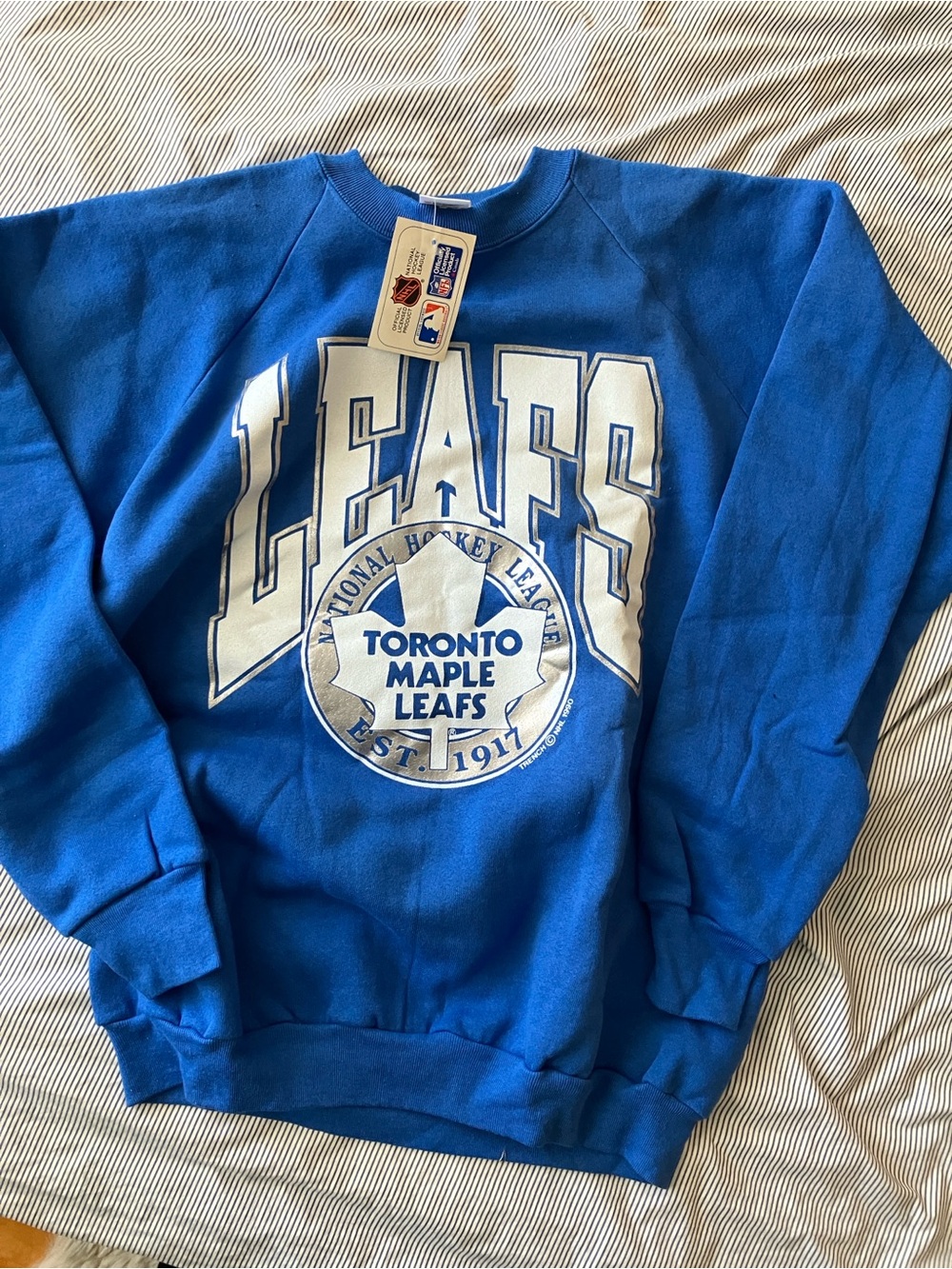 Vintage NHL Toronto Maple Leafs Blue Crewneck Sweatshirt